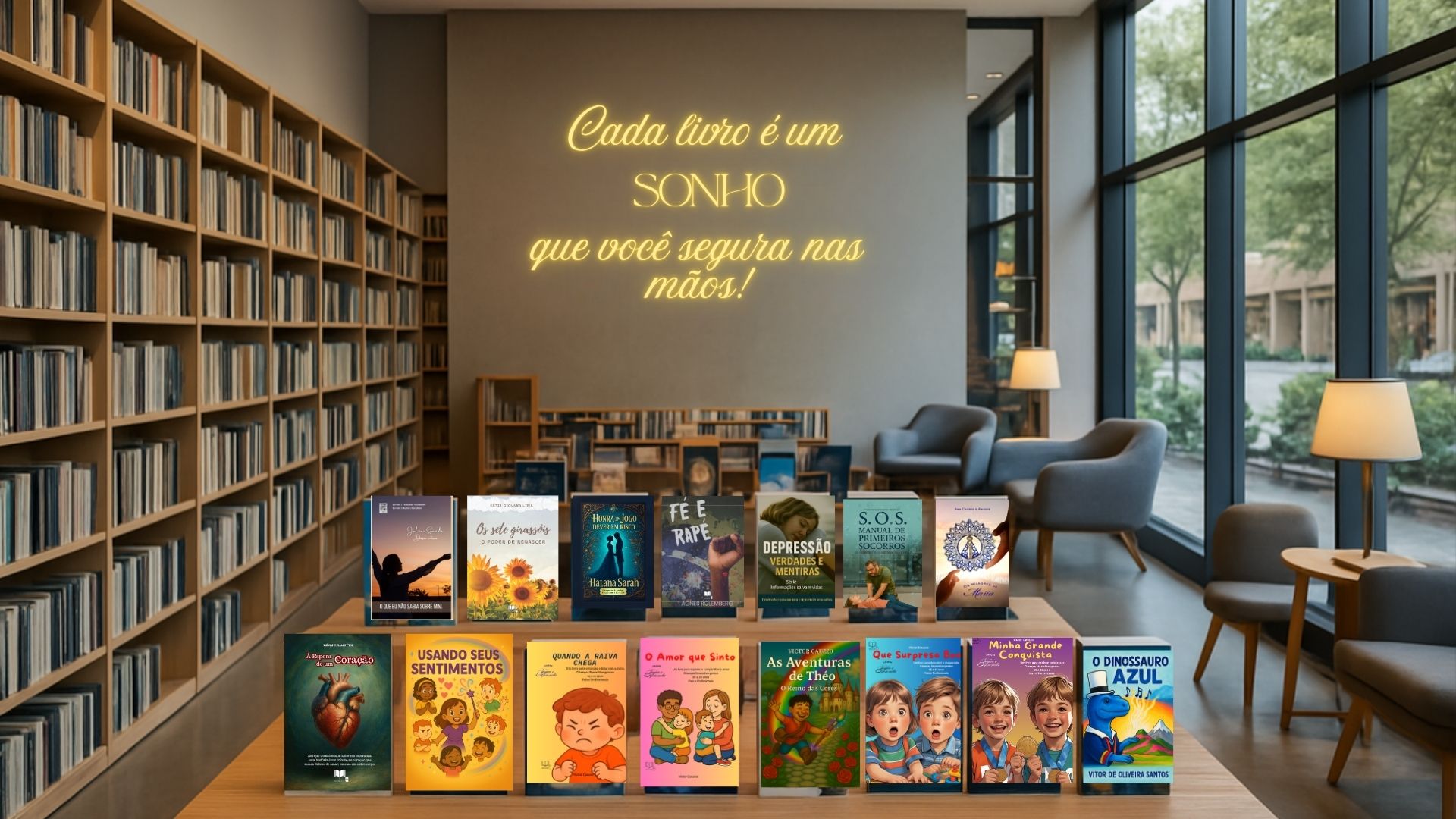 Leitores em livraria